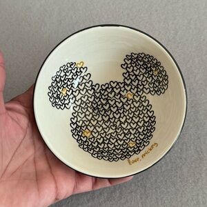 Disney Black & White  "love mickey" X's & O's Tidbit Bowl
